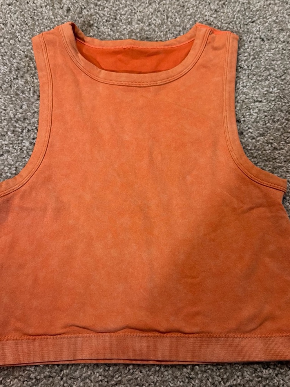 Women's Orange Cropped Tank Top